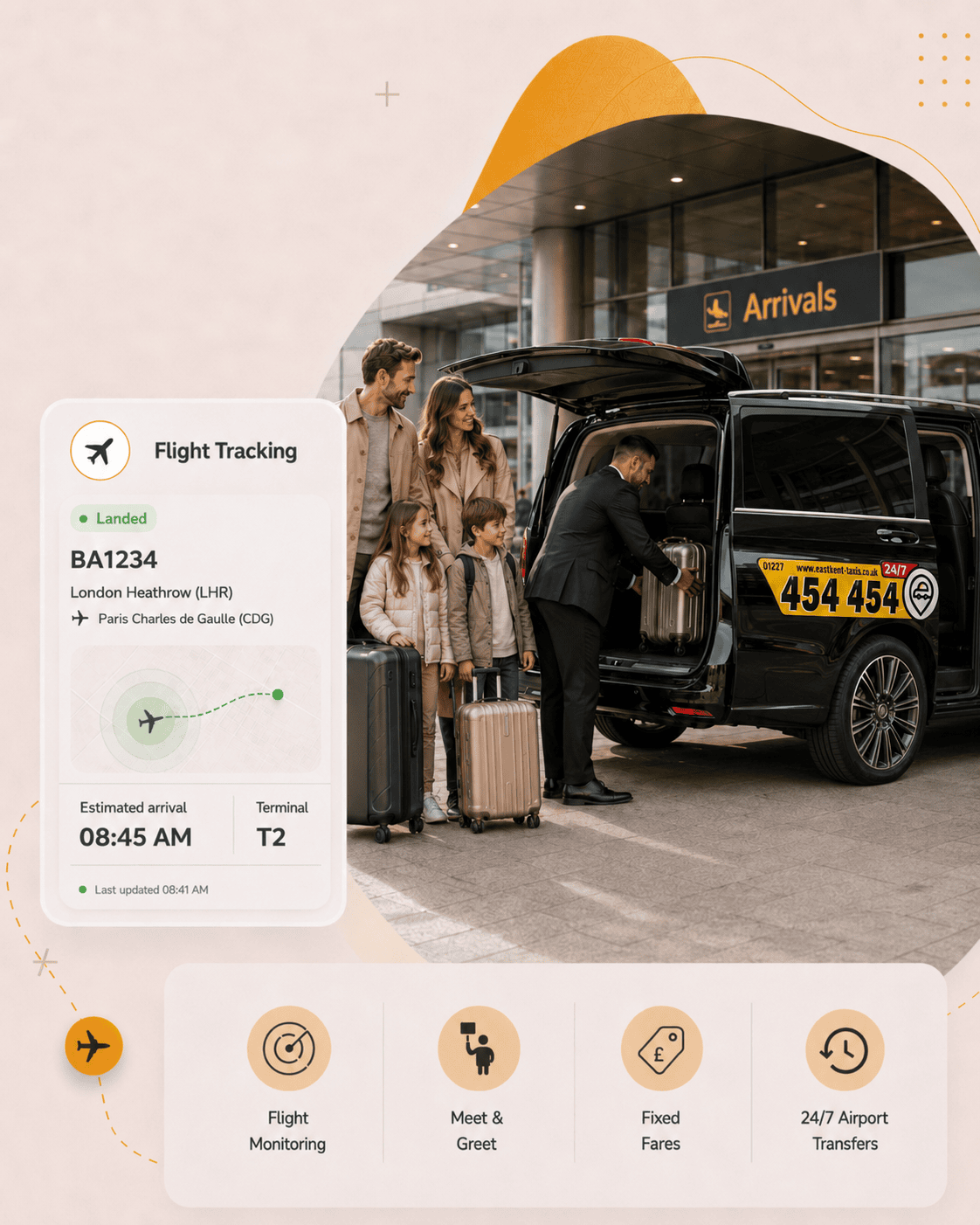 East Kent Taxis airport transfer service
